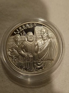 1607-2007-P founding Jamestown silver dollar coin. - Picture 1 of 6