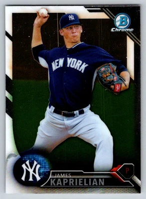 2016 BOWMAN CHROME PROSPECTS JAMES KAPRIELIAN NEW YORK YANKEES #BCP71 - Image 1 of 2