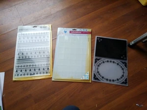 Embossing-/Prägeschablonen/DinA4/neuwertig/Weihnachten/3 Stück - Bild 1 von 4