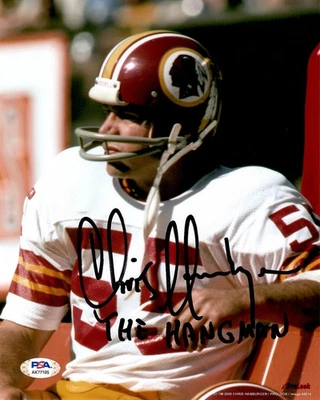 Chris Hanburger signed inscribed 8x10 photo NFL Washington Redskins PSA COA - Image 1 of 2