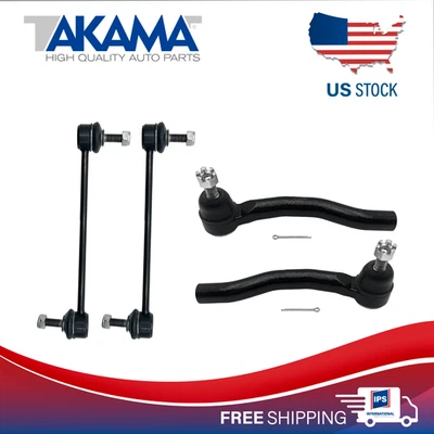 4pcs Front Outer Tie Rod End+stabilizer link for 18-23 TOYOTA CAMRY 19-22 AVALON - Image 1 of 4