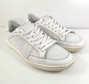 Zapatilla deportiva Saint Laurent Court Classic SL/10 blanca perforada talla 43/ UK 9 - Imagen 1 de 22