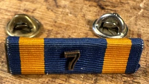 WW 2 US Army Air Medal Ribbon with Bronze 7 - Picture 1 of 4