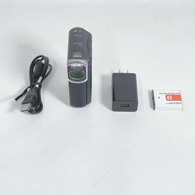 SONY HDR-GW77V Black Handycam Digital HD Camcorder Waterproof 16GB w/Battery - Image 1 of 4