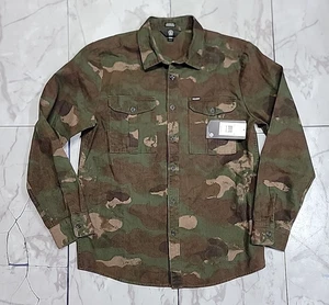 Vintage Volcom Huckster Camo Print Button-Up Flannel Shirt Men Medium NWT - Picture 1 of 12