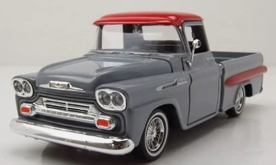MOTOR MAX - CHEVROLET Appache Fleetside Pick-up 1958 Gris - 1/24 - MMX79033GRIS - Immagine 1 di 4