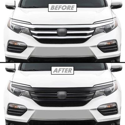 Vinilo apagón eliminación de cromo para Honda Pilot Grill Trim 2016-18 Foto 1 de 4