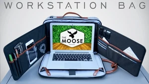 The Moose Designs Negro Convertible Estación de Trabajo Laptop Bolso Mensajero Mochila - Imagen 1 de 22