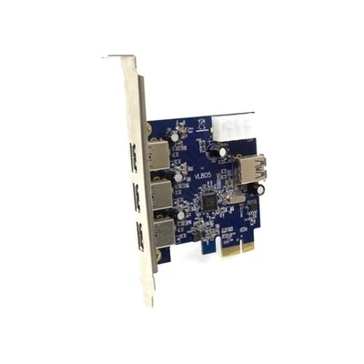 Hub controller USB 3.0 3 porte esterne + 1 porta interna scheda Molex PCIe x1 #301449 - Immagine 1 di 3
