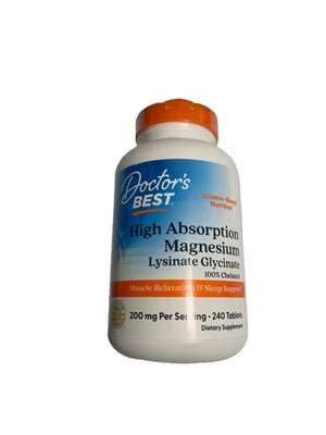 Doctors Best Suplemento de Magnesio de Alta Absorción 100mg 240 Tabs Exp 2028 Foto 1 de 2