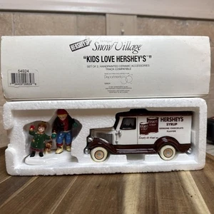 Department 56 Snow Village Kids Love Hershey's #54924 Set of 2 in Original Box - Picture 1 of 12