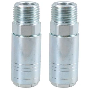 Acoplador hembra 1/2" BSP rosca macho acoplamiento de manguera de línea de aire de un toque x 2 - Imagen 1 de 1