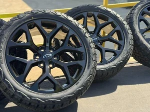 22" Wheels Rims Tires for Chevy Silverado 1500 Tahoe Suburban OEM Specs 2025 - Picture 1 of 5