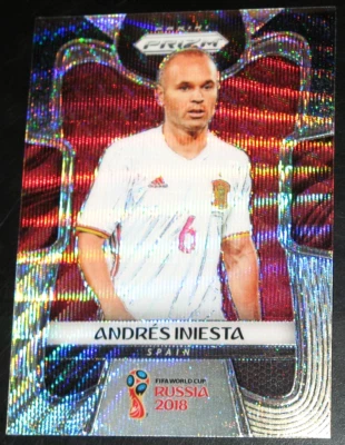 2018 Prizm World Cup Andres Iniesta Black & Gold Prizms Refractor Parallel Base - Image 1 of 2