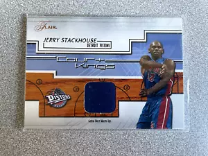2002-03 Flair Jerry Stackhouse Court Kings Game-Worn Warm-Ups Card Pistons - Picture 1 of 2