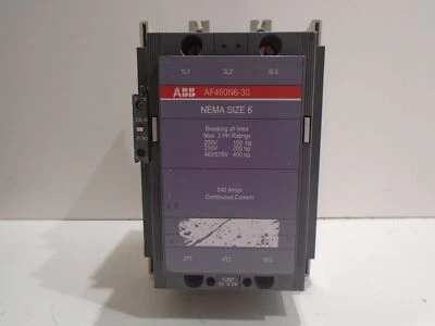 ABB / ASEA BROWN BOVERI AF460N6-30 NEMA 6 CONTACTORES 480 AMP 3-PH Foto 1 de 4
