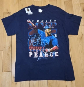 2018 BOSTON RED SOX 2018 Series MVP Steve Pearce MLB Baseball Tee T-Shirt Mens L - Picture 1 of 9