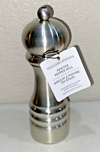 Williams Sonoma Pewter Pepper Mill 7" NEW