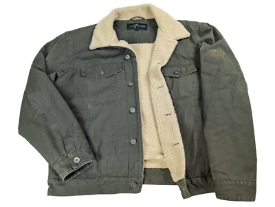 Lee Valley 帆布卡车司机夹克男式大号夏尔巴内衬詹姆森爱尔兰威士忌  — 第 1/4 张图片