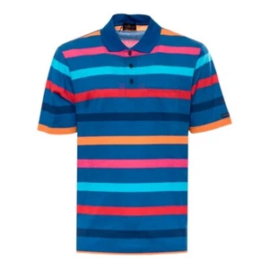 AMERIGO VESPUCCI Polo Hombre Camiseta Manga Corta Azul Rojo Turquesa Azul Marino Rayas - Imagen 1 de 3