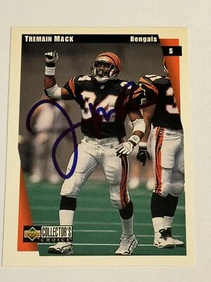 Tremain Mack 1997 Upper Deck Collectors Choice Signed Autograph Auto Card Bengal - Image 1 of 3