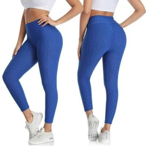 Womens Stretch Yoga Leggings Fitness Running Gym Sports Full Length Active Pants - Picture 1 of 22