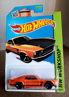 2015 Hot Wheels '69 FORD MUSTANG BOSS 302 Orange HW Workshop Speed Team #195/250 - Image 1 of 4