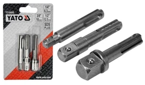Adapter Satz SDS-PLUS auf Vierkant für Steckschlüssel Einsatz Nüsse Bohrmaschine - Bild 1 von 7