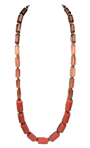 Coldwater creek necklace apricot orange champagne bead pendant high quality New - Picture 1 of 4