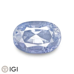 IGI Certified KASHMIR Blue Sapphire 0.88 Ct. Natural Untreated OVAL - Picture 1 of 7