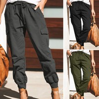 ladies elastic waist cargo trousers uk