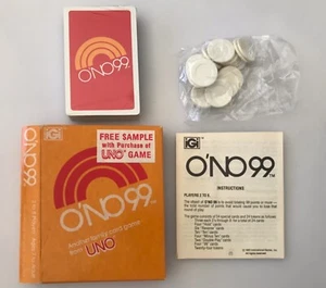 Vintage 1980 O'NO 99 Card Game from UNO Deck Of Cards & Tokens Sealed NOS - Picture 1 of 2
