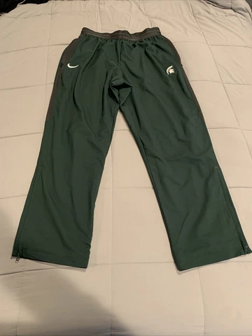 Michigan State Spartans Player Issue Authentic Nike Dri Fit Pants Men’s XL Green Cover