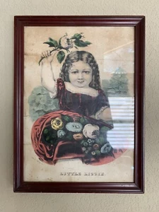 ANTIKES CURRIER & IVES LITTLE LIZZIE FINE ART BILD ALT VINTAGE LITHOGRAPHIE VINTAGE - Bild 1 von 12