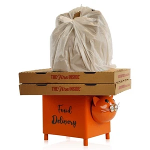 Made Easy Kit Food Delivery Outdoor Functional Décor Reception Box (Orange Cat) - Picture 1 of 6