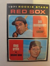 1971 TOPPS RED SOX ROOKIE STARS BOB MONTGOMERY/DOUG GRIFFIN #176 VG/EX
