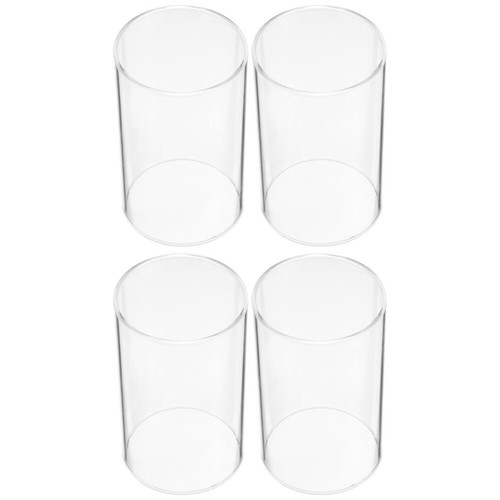 4Pcs glass candle chimney bulk Cylinder Open Ended Open Ended Glass