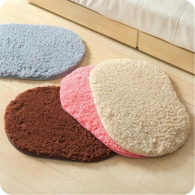 Water-absorb Floor Bath Mat Toilet Room Coral velvet Anti-slip Floor Pad FY - Image 1 of 4