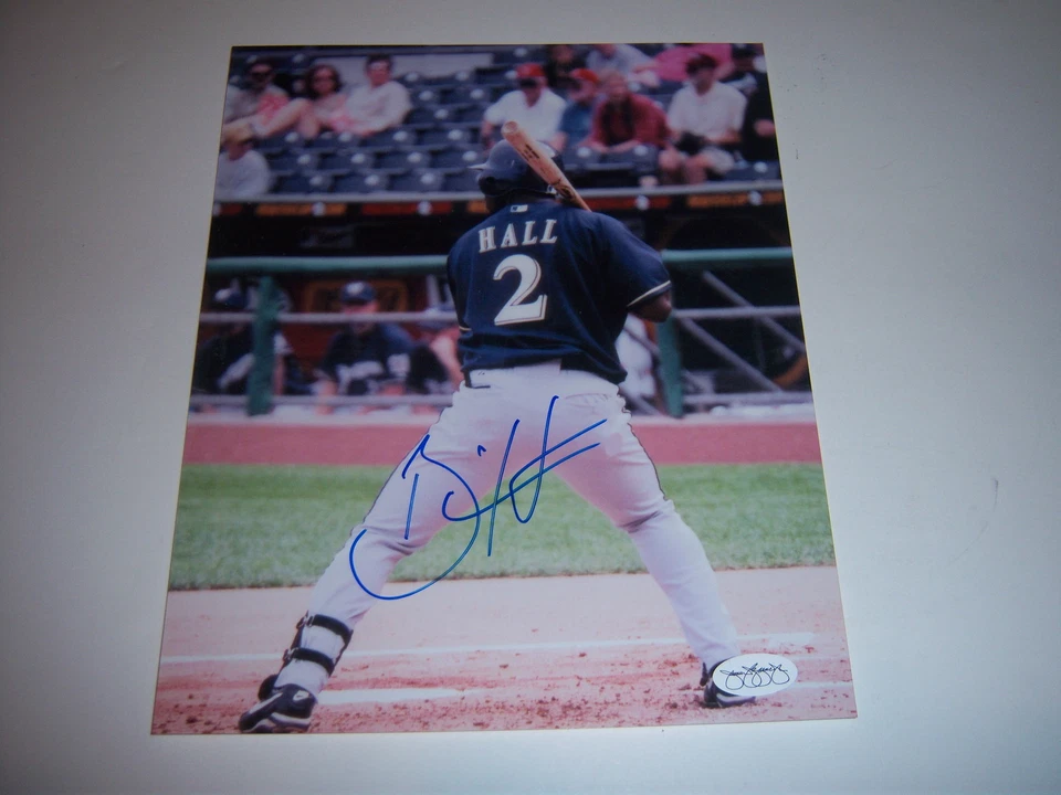 FOTO 8X10 FIRMADA POR BILL HALL MILWAUKEE BREWERS JSA/SELLO Foto 1 de 1