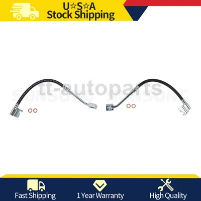 2PC Sunsong Front Brake Hose Line For 2001 2002 2003 2004 2005 Dodge Stratus - Image 1 of 4