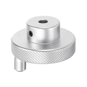Aluminiumlegierung Handrad 50mm OD 6mm Bohrung Drehknauf Drehgriff, Silberton - Bild 1 von 6
