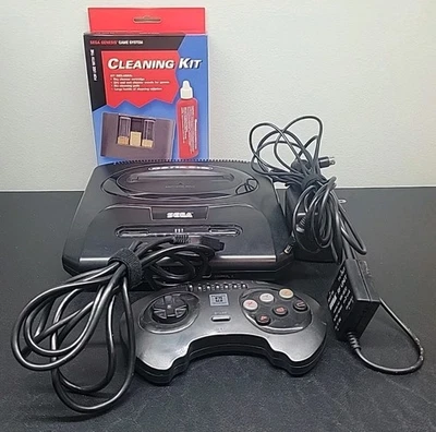 Sega Genesis Video Game Console Black MK-1631 Cables & High Frequency Controller - Image 1 of 4