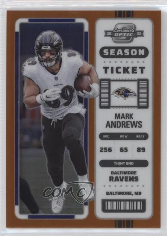 2022 Panini Contenders Optic Season Ticket Orange Prizm /50 Mark Andrews #3 - Image 1 of 2