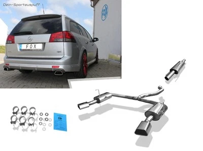 FOX Acero Inox. Duplex Sistema Completo Opel Vectra C Caravan OPC Cada 142x78mm - Imagen 1 de 4