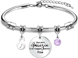 Regalo Amica Speciale Bracciale Regali Amicizia per Donne Bracciali Con 26 Lette - Foto 1 di 12