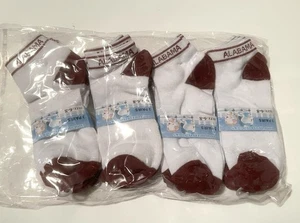 12 paia calze alla caviglia bambino Alabama Crimson Tide - taglia 6-8 - bianche e cremisi NUOVE - Foto 1 di 4