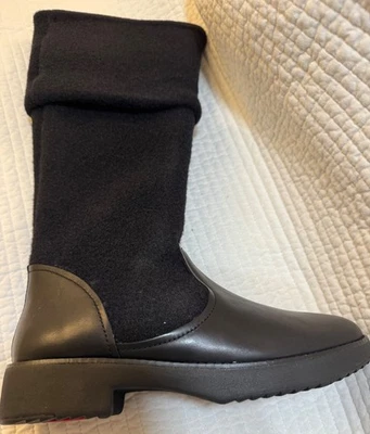 BOTAS HASTA LA RODILLA FITFLOP NISSE MIXTE CUERO/LANA NEGRAS TALLA 7 Foto 1 de 4