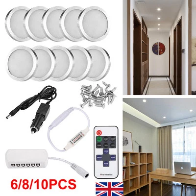 10x 12V Interior LED Spot Lights Camper Van Caravan Motorhome light w/ Remote - Image 1 of 4