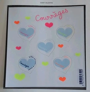 France Bloc Feuillet N° F5026 Saint-Valentin Cœur Courrèges / NEUF**/ 2016 - Picture 1 of 1