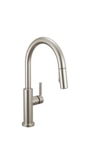 New Delta 19867LF-SS - 1.8 GPM Single Hole Pull Down Kitchen Faucet Stainless - Picture 1 of 9